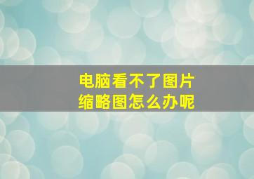 电脑看不了图片缩略图怎么办呢