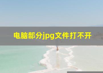 电脑部分jpg文件打不开