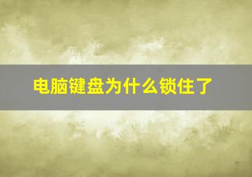 电脑键盘为什么锁住了