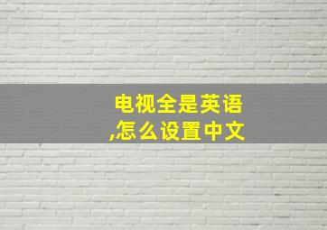 电视全是英语,怎么设置中文