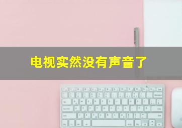 电视实然没有声音了