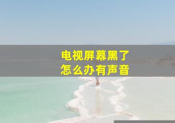 电视屏幕黑了怎么办有声音