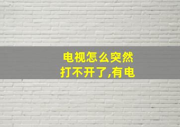 电视怎么突然打不开了,有电