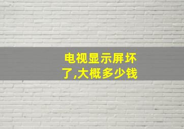 电视显示屏坏了,大概多少钱