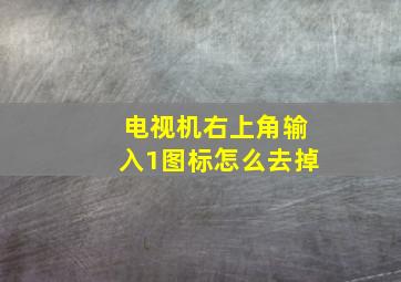 电视机右上角输入1图标怎么去掉