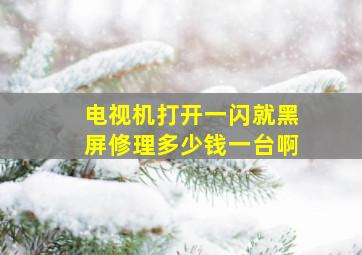 电视机打开一闪就黑屏修理多少钱一台啊