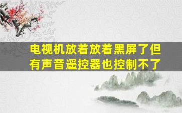 电视机放着放着黑屏了但有声音遥控器也控制不了