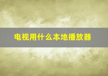 电视用什么本地播放器