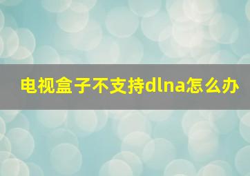 电视盒子不支持dlna怎么办