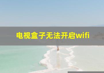 电视盒子无法开启wifi