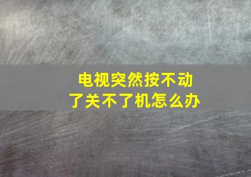 电视突然按不动了关不了机怎么办