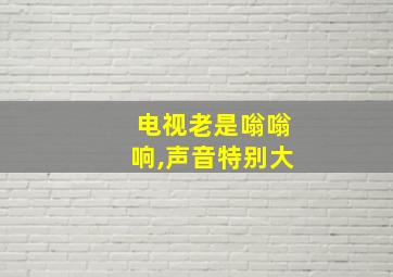 电视老是嗡嗡响,声音特别大