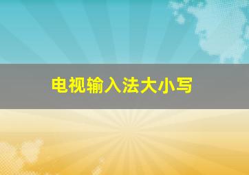 电视输入法大小写