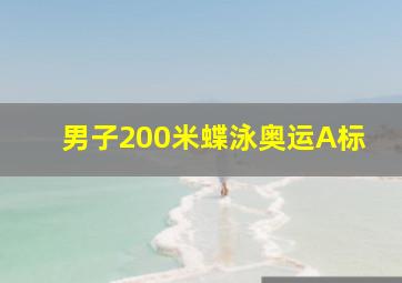 男子200米蝶泳奥运A标