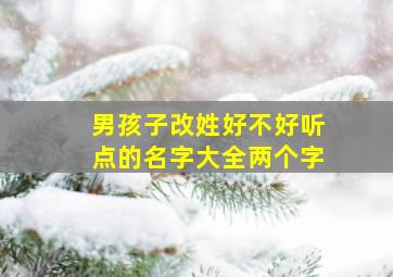 男孩子改姓好不好听点的名字大全两个字