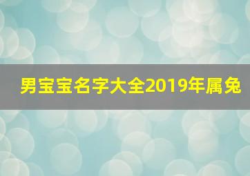 男宝宝名字大全2019年属兔