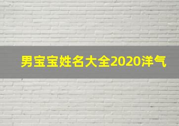 男宝宝姓名大全2020洋气