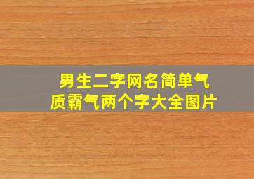 男生二字网名简单气质霸气两个字大全图片