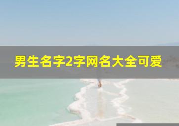 男生名字2字网名大全可爱