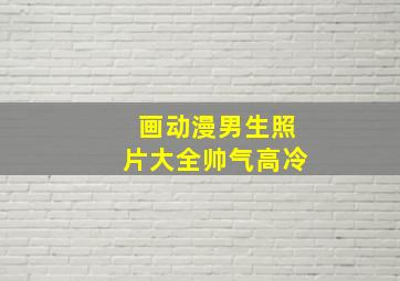 画动漫男生照片大全帅气高冷