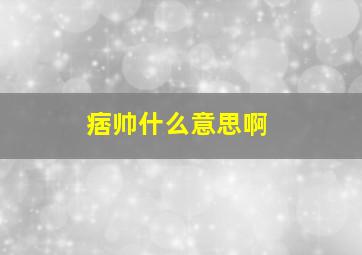 痞帅什么意思啊