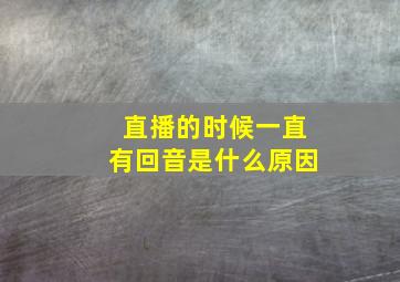 直播的时候一直有回音是什么原因