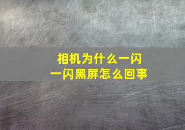 相机为什么一闪一闪黑屏怎么回事