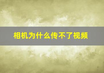 相机为什么传不了视频