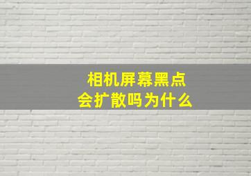 相机屏幕黑点会扩散吗为什么