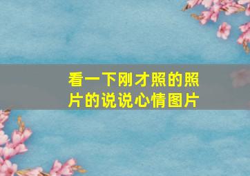 看一下刚才照的照片的说说心情图片