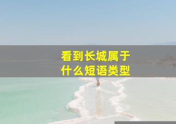 看到长城属于什么短语类型