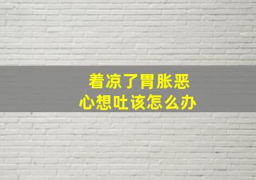 着凉了胃胀恶心想吐该怎么办