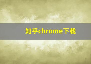 知乎chrome下载