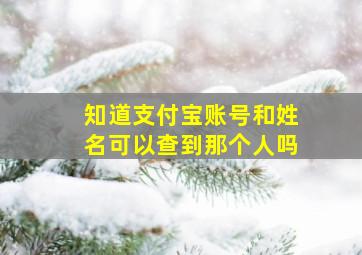 知道支付宝账号和姓名可以查到那个人吗