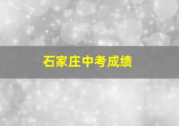 石家庄中考成绩