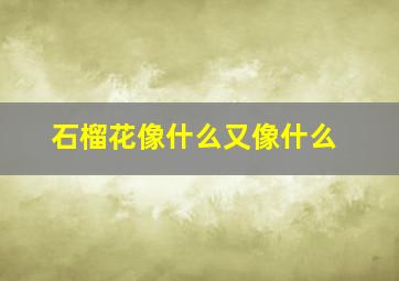 石榴花像什么又像什么