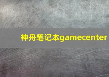 神舟笔记本gamecenter