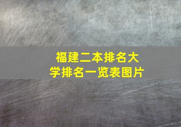 福建二本排名大学排名一览表图片