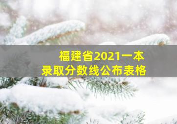 福建省2021一本录取分数线公布表格