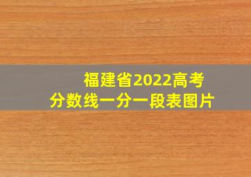 福建省2022高考分数线一分一段表图片