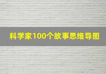 科学家100个故事思维导图