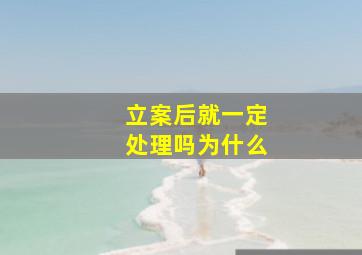 立案后就一定处理吗为什么