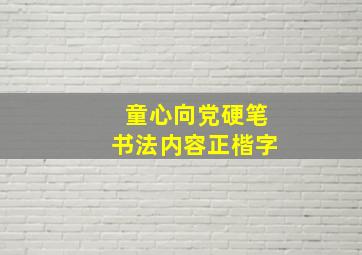 童心向党硬笔书法内容正楷字