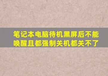 笔记本电脑待机黑屏后不能唤醒且都强制关机都关不了