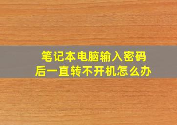 笔记本电脑输入密码后一直转不开机怎么办