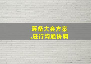 筹备大会方案,进行沟通协调