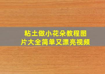 粘土做小花朵教程图片大全简单又漂亮视频