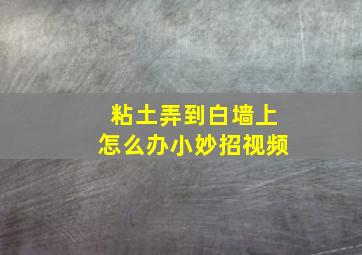 粘土弄到白墙上怎么办小妙招视频