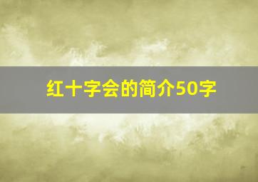 红十字会的简介50字