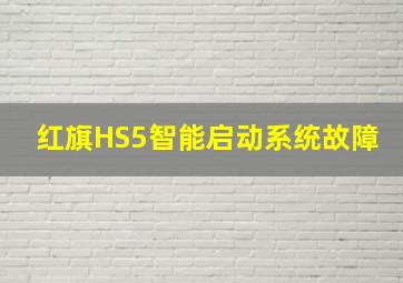 红旗HS5智能启动系统故障